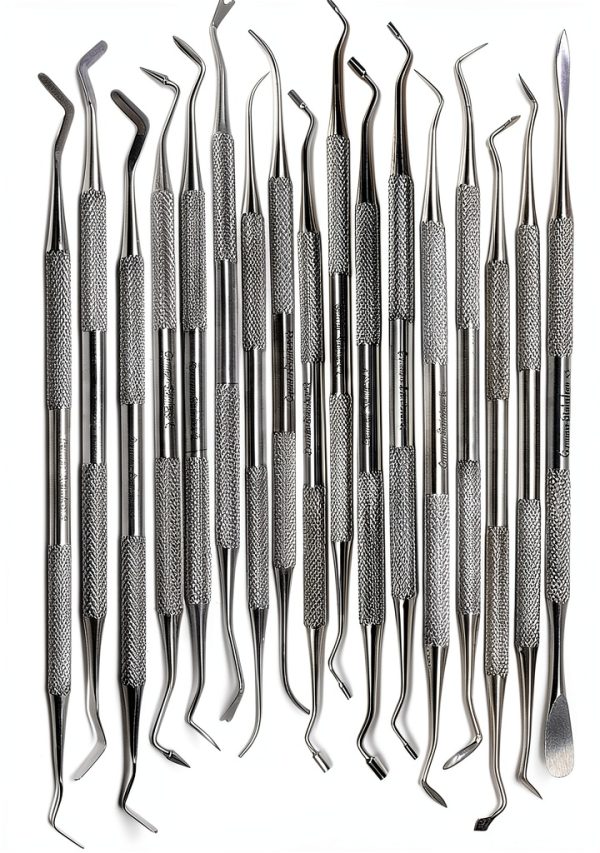 Set of 17 Dental Spoon Excavators Plugger Restorative Composite Filling Tooth Cavity Carious Decay Removal Double Ended Instruments-0