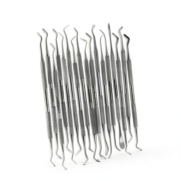 Set of 17 Dental Spoon Excavators Plugger Restorative Composite Filling Tooth Cavity Carious Decay Removal Double Ended Instruments-4