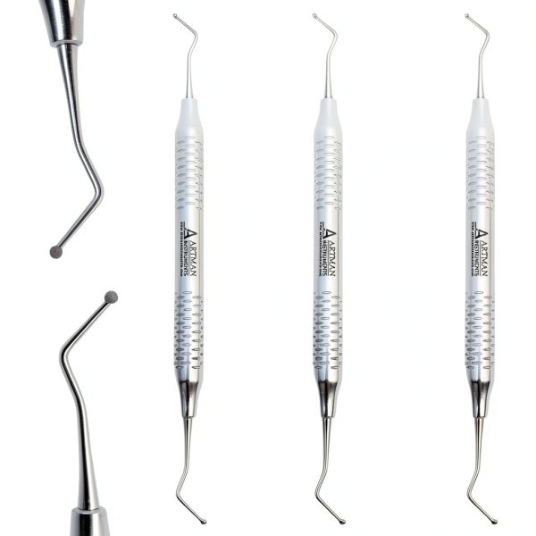 ARTMAN INSTRUMENTS Dental Excavator Set of 3 – Double-Ended 1.5mm & 2mm Spoon Excavators with Slip-Resistant 9mm Handle, High-Precision Stainless Steel Restorative Endodontic Tools-0