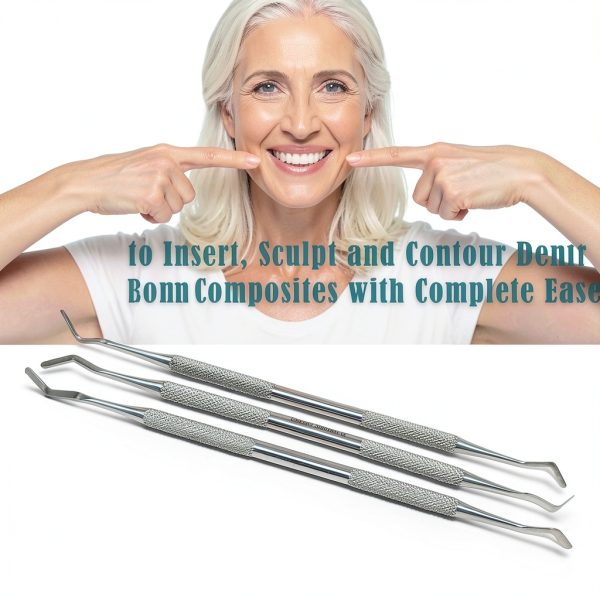 Set of 17 Dental Spoon Excavators Plugger Restorative Composite Filling Tooth Cavity Carious Decay Removal Double Ended Instruments-3