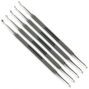 5Pcs Dental Cleoid Discoid Excavators & Carvers Amalgam Restoration Double Ended-0