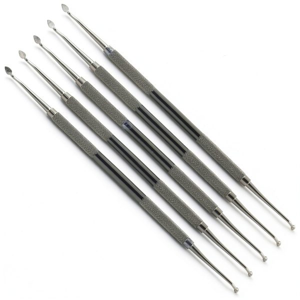 5Pcs Dental Cleoid Discoid Excavators & Carvers Amalgam Restoration Double Ended-0